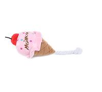 Tnfeeon Peluche de Crème Glacée pour Animaux de Compagnie, Conception de Jeu Interactif Couinant, Matériau Doux et Doux pour Les Dents de Chiot, 8,3x3,5 Pouces, Idéal pour Les Petites Races, Temps