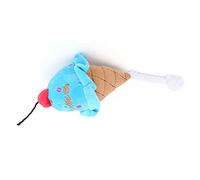 Tnfeeon Peluche de Crème Glacée pour Animaux de Compagnie, Conception de Jeu Interactif Couinant, Matériau Doux et Doux pour Les Dents de Chiot, 8,3x3,5 Pouces, Idéal pour Les Petites Races, Temps