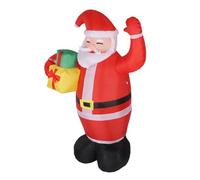 Tnfeeon Père Noël Gonflable de 5,9 Pieds, Résistant aux Intempéries, LED, avec Fermeture éclair Cachée et Long Cordon d'alimentation pour Décoration Intérieure et Extérieure de (Prise UE 220-240v)