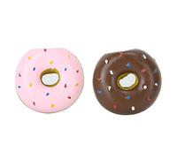 Tnfeeon Pet Donut Form Latex Songe de Dents Nettoyage pour Chiens Chien de, 2 -PCS Moid Monner des Jouets D'entraînement Interactifs pour Les et Rose, 6,3 Cm, adapté aux