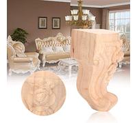 Tnfeeon Pieds de Meubles en Bois Sculptés, 15 X 6 Cm, Pieds d'armoire de Style Européen avec Motif Exquis, Design surélevé pour canapé, Table, Placard, Décoration d'intérieur (10 * 5cm)