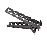 Tnfeeon Pinces de Préhension pour Casseroles Chaudes, en Alliage D'aluminium, Anti-brûlure, Portables, pour Le Camping (Gray)