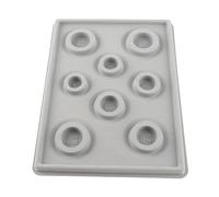 Tnfeeon Plateau de Conception de Perles, Panneau de Perles rainuré pour un Enfilage Précis de Bijoux avec échelle de Mesure Surface en Tissu de Flocage en Polyéthylène Léger 10,2 X 13,8 X 0,6 Pouces
