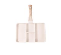 Tnfeeon Poêle à Griller Divisée, Conception Antiadhésive en 4 Sections, Répartition Uniforme de la Chaleur, Parfaite pour les Petits Déjeuners et Brunchs en Famille (WHITE)