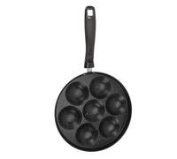 Tnfeeon Poêle Aebleskiver en Fonte à 7 Trous, Antiadhésive pour un Nettoyage Facile, Matériau de Haute qualité, pour la Cuisine Maison, Idéal pour Faire des Omelettes et des Crêpes Farcies