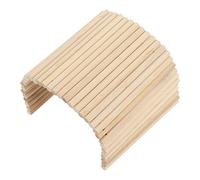 Tnfeeon Pont en Bois pour Hamsters en Bouleau - Rampe d'escalade Flexible pour Petits Animaux - Favorise l'activité Physique - Surface de Mastication Naturelle et Sûre - Design Flexible et (20*40CM)
