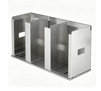 Tnfeeon Porte-gobelet en Acier Inoxydable, Séparateur Réglable à 3 Compartiments pour Organiser les Tasses, Couvercles, Pailles, Support Mural pour Comptoir, Convient aux Tasses de 907,2 G, Cafés,