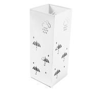 Tnfeeon Porte-Parapluie en Métal, Acier au Carbone Durable, Conception Creuse avec Fonction étanche, pour Entrée et Rangement de Bureau, 16,5 X 6,3 X 6,3 Pouces (White)