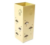 Tnfeeon Porte-Parapluie en Métal, Acier au Carbone Durable, Conception Creuse avec Fonction étanche, pour Entrée et Rangement de Bureau, 16,5 X 6,3 X 6,3 Pouces (Gold)