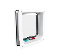 Tnfeeon Porte pour Chat de Taille Moyenne, en Plastique, Chatière Verrouillable à 4 Voies avec Conception étanche pour Chats et Petits Chiens, Idéale pour Une Utilisation Intérieure