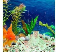 Tnfeeon Poulpe Artificiel d'aquarium, Ornement de Simulation en Silicone Fluorescent, 4,5 Cm pour la Décoration d'aquarium (Green)