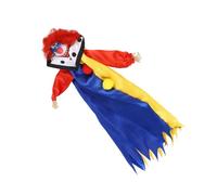 Tnfeeon Poupée de Clown Effrayant d'halloween, Ornement de Clown Suspendu étrange pour la Décoration Intérieure, Parfait pour la Maison Hantée et Les événements d'halloween (25 * 15 cm)