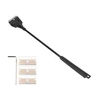 Tnfeeon Racleur D'algues pour Aquarium avec Lame à Angle Droit, pour | Poignée en Plastique trempé, Lame Douce et Tranchante, Lame Remplaçable, Couvercle Protecteur Se Transformant en Pelle à