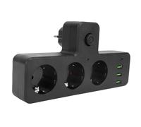 Tnfeeon Rallonge de Prise Secteur USB, Prise de Protection Contre Les Surtensions à 3 Voies avec Puissance de 2 500 W pour la Maison, Le Bureau et la Cuisine, Conception Compacte de 8,1 X 4,2 X 3,