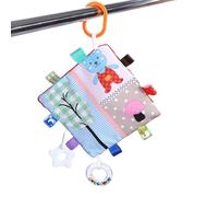 Tnfeeon Réconfortants pour bébé Chiffons de Dentition en Peluche Ultra Doux Sieste Apaisante Confort de Jeu avec des Rubans Colorés Anneau de Dentition Papier Sonore Stimulation Sensorielle Motifs