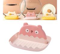 Tnfeeon Repose-ustensiles pour Couvercle de Casserole, Organiseur Multifonctionnel pour Cuillère et Spatule avec Grand Bac d'égouttage 8 X 15,5 X 17 Cm, Gain de Place Compact sur le Comptoir pour