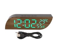 Tnfeeon Réveil Numérique LED avec Miroir, Grand Écran avec Chargeur USB, Mode Variateur Automatique, 12/24 Heures, Horloge Électronique Moderne pour Chambre à Coucher