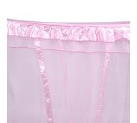 Tnfeeon Rideaux de lit À Baldaquin Reine, Quatre Coin Post Moustiquaire Princesse À Volants Lit À Baldaquin pour Adultes Filles Enfants en Bas Âge Chambre Décor(1.5 * 2.0-Rose)