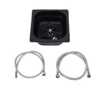 Tnfeeon Rinceuse de Pichet en Acier Inoxydable, Lave-tasse Automatique intégré, Rinceuse de Verre à Haute Pression pour évier de Bar de Cuisine (BLACK)