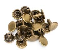 Tnfeeon Rivets à Double Capuchon, Boutons Métalliques en Fer, Ensemble de 200 Pièces Haute capacité, Bords Lisses, Conception Durable pour Réparation de Bricolage et Touches Décoratives sur Jeans,
