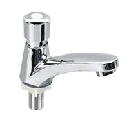 Tnfeeon Robinet D'évier de Lavabo avec Conception à Bouton-poussoir, Arrêt Automatique temporisé et Fonction D'économie D'eau pour Lavabo Domestique