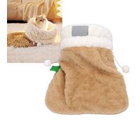 Tnfeeon Sac de Couchage pour Chat Lit d'hiver Confortable en Peluche et Chaud avec Entrée Spacieuse Chaton D'intérieur Chiot Lapin Furet Petit Abri Animaux Compagnie (M)