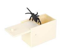 Tnfeeon Simulation Fake Spider Box Prank Toy Halloween April Fools Trick Gift with Lifeke Sauting Surprise 3.7x2.5x2.2in