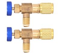 Tnfeeon Soupape de Charge de Réfrigérant, Débit de Réfrigérant Efficace pour les Systèmes R22 R404 R407 avec Filetage 1/4 SAE, Conception Légère de 6 Onces pour les Techniciens CVC en Résidentiel