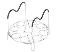 Tnfeeon Support à Vapeur en Acier Inoxydable avec Poignée en Silicone, Panier à Vapeur d'une capacité de 9 œufs, Insert de Pot à Grille Ouverte pour Autocuiseur, œufs Bouillants, Boulettes de Légumes