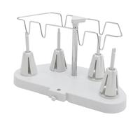 Tnfeeon Support de Fil à 4 Bobines, Support de Fil à Hauteur Réglable, Organisateur de à Coudre en Plastique et en Acier Inoxydable avec Supports Mobiles pour Ateliers de Couture, égouts Domestiques