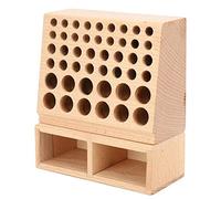 Tnfeeon Support de Rangement à 48 Trous, Porte-Outils en Cuir et Bois de Hêtre pour Organiser Les Outils Artisanaux, Idéal pour Une Utilisation à la Maison et en Studio (Rack de Stockage 48 Trous)