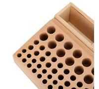 Tnfeeon Support de Rangement de Poinçons en Bois à 98 Trous, Support D'Outils D'artisanat du Cuir, Organisateur avec Trous Multi-Tailles pour Outils de Bricolage en Cuir (Rack de Stockage 100)