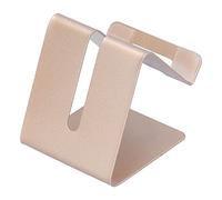 Tnfeeon Support de Téléphone Portable, Angle de Vision Réglable, Support en Aluminium Léger pour Tablettes et Téléphones Portables dans l'étude de Cuisine de Bureau (Gold)
