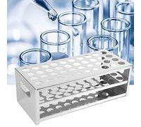 Tnfeeon Support pour Tubes à Essai en Acier Inoxydable 304, Conception Durable à 40 Trous, Grande capacité pour les Laboratoires de Chimie et les Expérimentateurs (18,5 * 40mm)