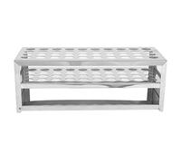 Tnfeeon Support pour Tubes à Essai en Acier Inoxydable 304, Conception Durable à 40 Trous, Grande capacité pour les Laboratoires de Chimie et les Expérimentateurs (15,5 * 40mm)
