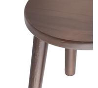 Tnfeeon Tabouret en Bois, Petit Tabouret Léger en Pin pour Enfants, Repose-Pieds Antidérapant, 26x26cm pour la Maison et Le Jardin (Rond assemblé Couleur Noyer)