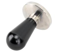 Tnfeeon Tampon à café Expresso, Bourrage de Précision pour une densité Uniforme du Marc, Base Plate de 58 Mm, Poignée en Bois, Idéal pour les Baristas et les Cafés à la Maison (BLACK)