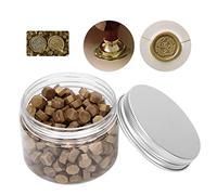 Tnfeeon Tampons de Cire en or Antique, Perles de Cire à Cacheter pour Invitations de Mariage, Cartes de Noël et Travaux Manuels avec 200 Perles en Finition Mate Vintage, Faciles à Fondre pour des