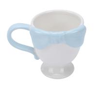 Tnfeeon Tasse à café avec Nœud de 300 Ml, Jolie Tasse en Porcelaine avec Nœud Papillon 3D, Verres Parfaits pour le thé et le Latte pour les Femmes et les Amis (BLUE)