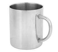 Tnfeeon Tasse à café en Acier Inoxydable, Double Paroi Isolée 400 Ml, Tasse de qualité Alimentaire pour Boissons Chaudes, Parfaite pour la Cuisine à Domicile et les Cafés