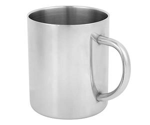 Tnfeeon Tasse à café en Acier Inoxydable, Double Paroi Isolée 400 Ml, Tasse de qualité Alimentaire pour Boissons Chaudes, Parfaite pour la Cuisine à Domicile et les Cafés