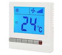 Tnfeeon Thermostat Numérique LCD pour Ventilo-convecteurs et Systèmes de climatisation. Un Contrôle Précis de la Température avec Capteur Garantit des Lectures Précises dans une Plage de 2 °F, 62 à