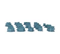 Tnfeeon Ton -ear Ring Kit Cadeaux Synthétiques Uniques, 142 STCS Blue Blue Polymerton Cutter Set Plastic Earge Cutter Outils pour le Métier de Tonohrring