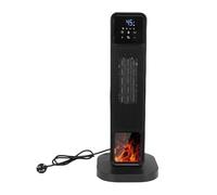 Tnfeeon Tour de Chauffage en Céramique avec Télécommande et Affichage Numérique, Adaptée à un Usage Domestique en Intérieur, Toutes Saisons, Fonction Oscillante à Chauffage Rapide (Prise UE 220V)