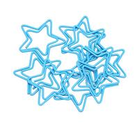 Tnfeeon Trombones Bleus en Forme d'étoile, Fournitures de Bureau Métalliques pour l'organisation des Fichiers, 100 Pièces, Design Compact et Léger, Ajoute du Plaisir à l'espace de Travail,