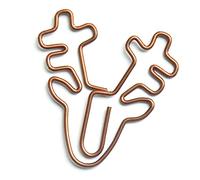 Tnfeeon Trombones Mignons, Style Rétro en Métal, 100 Pièces Petits Trombones pour Usage Scolaire au Bureau, Bons pour les Enfants et les Projets de Bricolage (Tête de cerf)