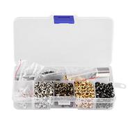 Tnfeeon Trousse à Outils à œillets, Rondelle à œillets Ronds avec 3 Pièces D'outils de Travail Manuel pour Vêtements Chaussures Sac Artisanat Bricolage(3mm x 420pcs)