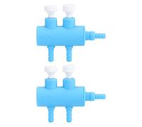 Tnfeeon Valve de Dérivation de Pompe à Air d'aquarium, Adaptateur de Pompe à Oxygène en Plastique avec Séparateur Réglable pour Aquariums, Vanne de Contrôle à 3 Voies pour Aquariophiles (2 têtes, 2