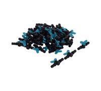 Tnfeeon Valve de Jardin en Plastique barbelé, pour Tuyau de 16mm de Diamètre, 50 Pièces, Interrupteur d'irrigation