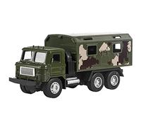 Tnfeeon Véhicule de Transport Militaire à l'échelle 1:43, Modèle en Alliage à Collectionner avec Action de Retrait, Effets Sonores Lumineux, Ouverture des Portes, Idéal pour Les Passionnés, (Camion